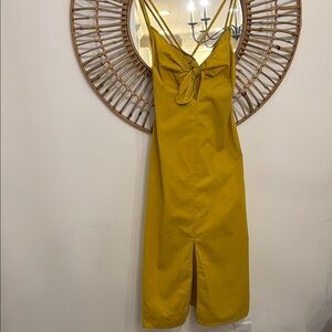 Mimosa Mustard Peekaboo Dress NWOT